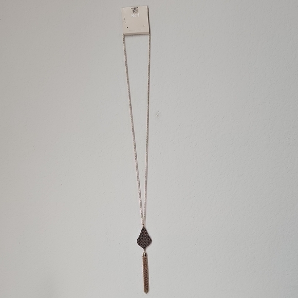 Chic Teal Pendant Necklace with Gold Chain - Picture 4 of 5